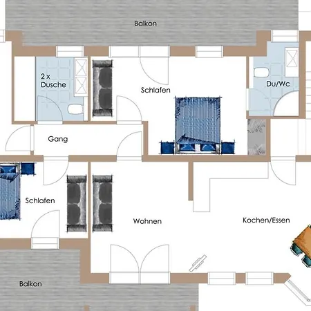 아파트 Wellnesshaus Cervus